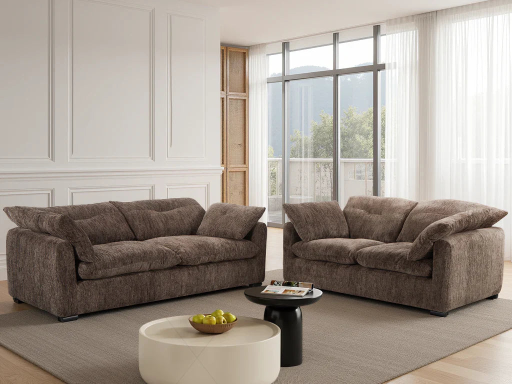 Quetta Handmade 3+2 Sofa Set In Bronze Fabric