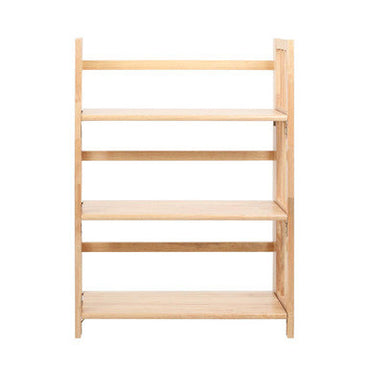 Heva Natural Tropical Hevea Wood 3 Tier Stackable Shelf Unit