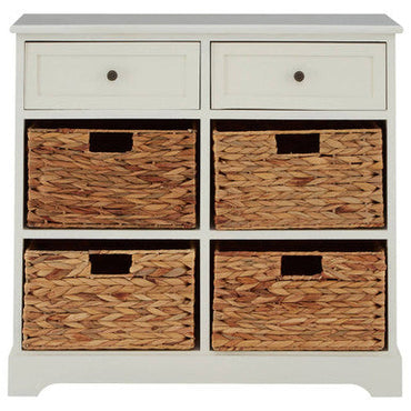 Ivory 2 Drawer 4 Baskets Cabinet | Vermont