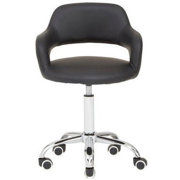 Black Home Office Chair with Curved Back | Fionna