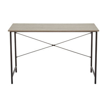 Bradbury Grey Oak Veneer Desk with Metal Frame