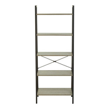 Bradbury Grey Oak Veneer 5 Tier Ladder Shelf Unit