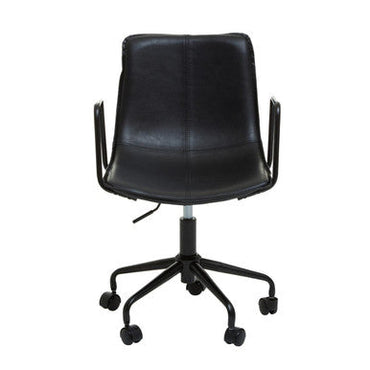 Black Leather Effect Home Office Chair | Branson