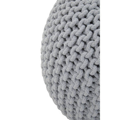 Kids Grey Cotton Knit Pouffe