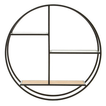 3 Tier Round Metal Wall Shelf | Mataram