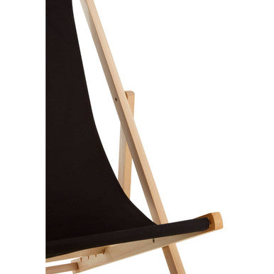 Beauport Black Wooden Deck Chair