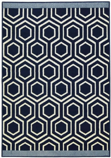 Maestro Honeycomb Navy Rug | 3035 X011