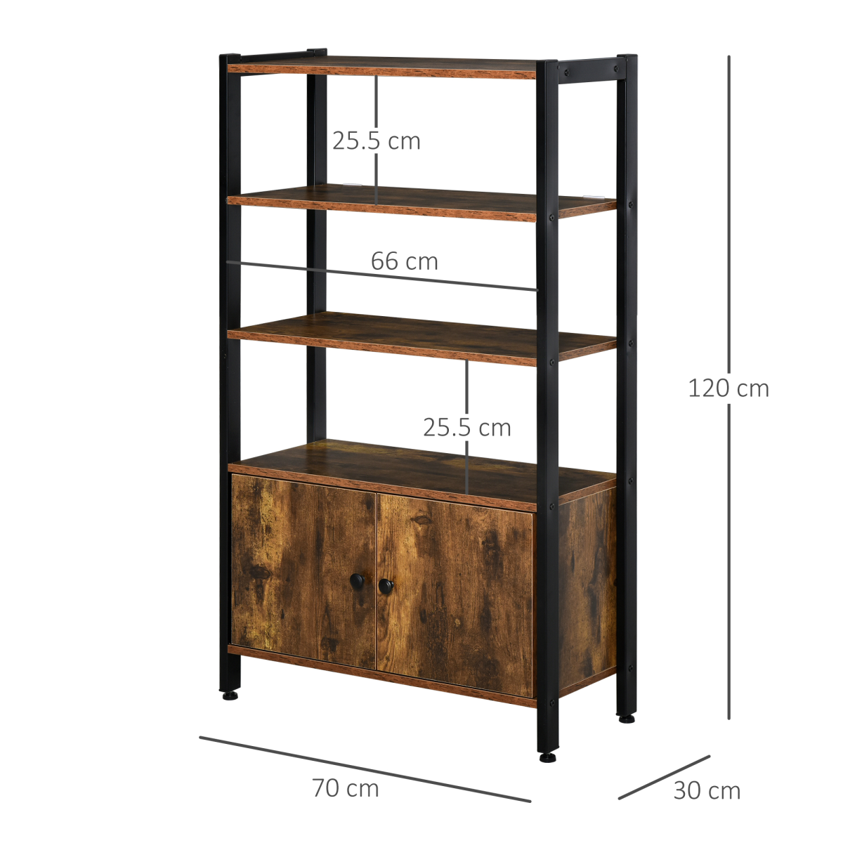 Multifunctional Bookshelf Storage Cabinet Bookcase Shelves & Cupboard