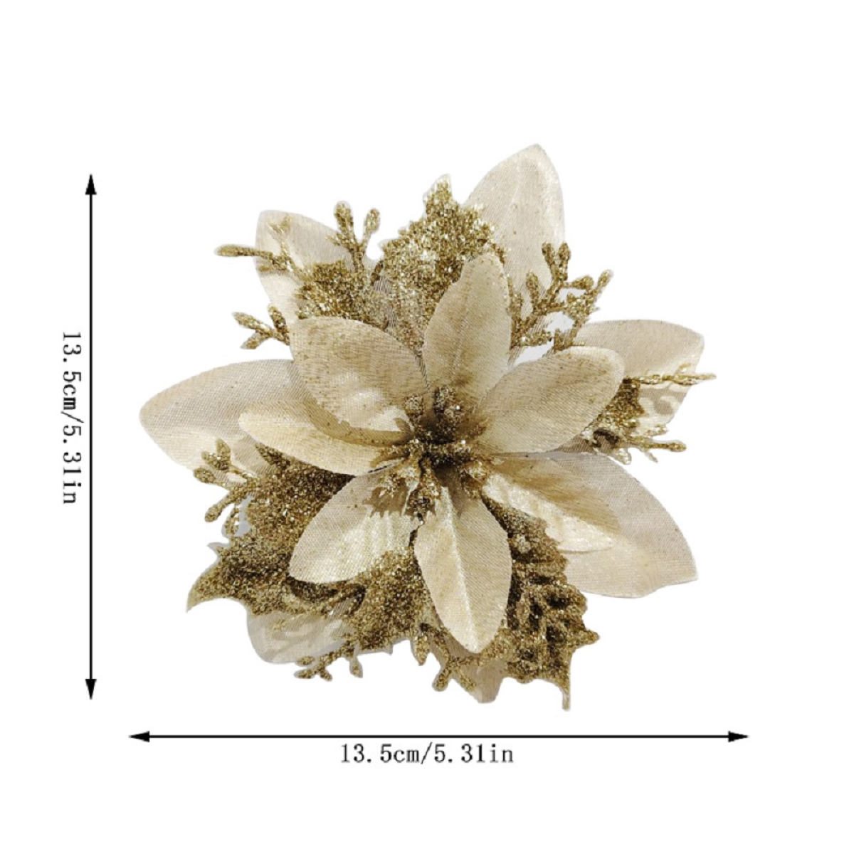 12PCS Christmas Artificial Flowers Christmas Flowers for Christmas Tree Indoor Decorations