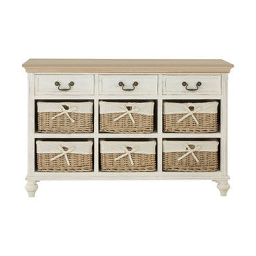 Storage Cabinet with 6 Willow Baskets | Hendra