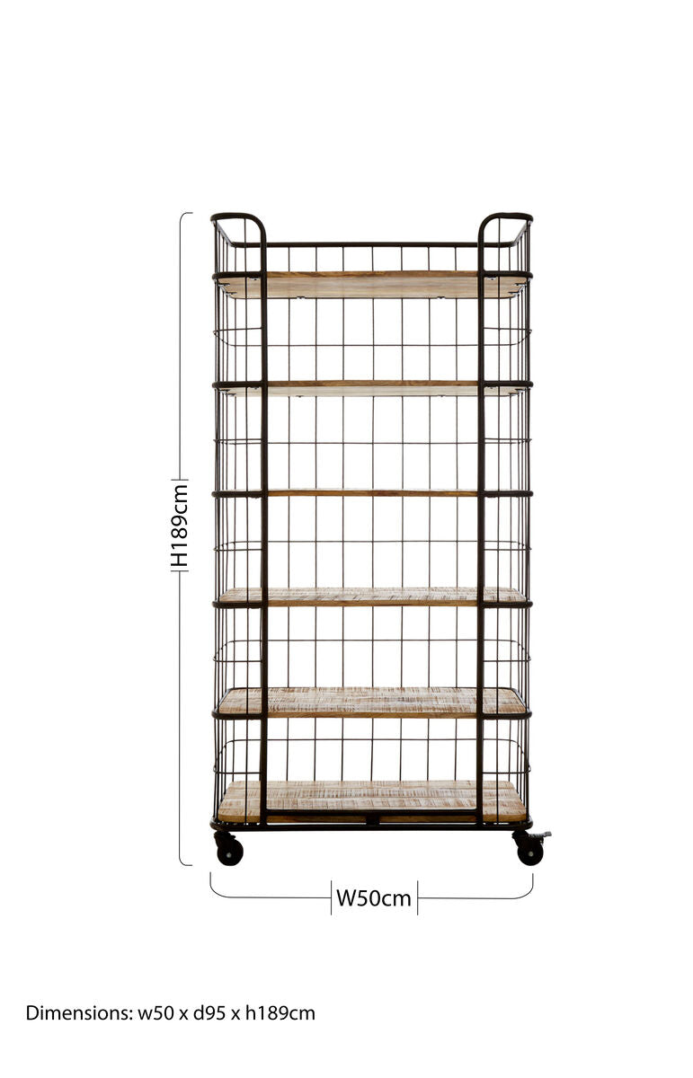 6 Tier Shelf Unit with Wheels | Crest