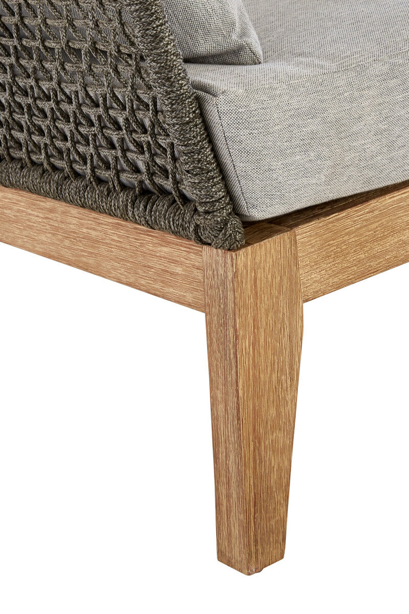 3 Seater Grey Sofa with Wooden Legs | Opus
