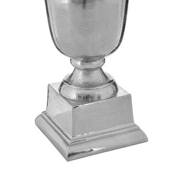Small Silver Finish Fluted Vase | Kensington Townhouse