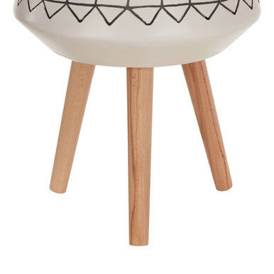 White and Black Large Planter | Darnell
