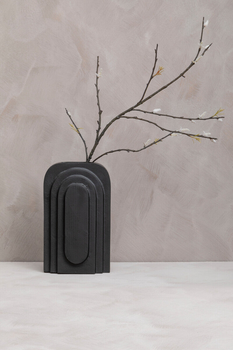 Tall Matt Black Finish Vase | Hapax