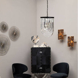 Kensington Townhouse Long Glass Swirl Chandelier