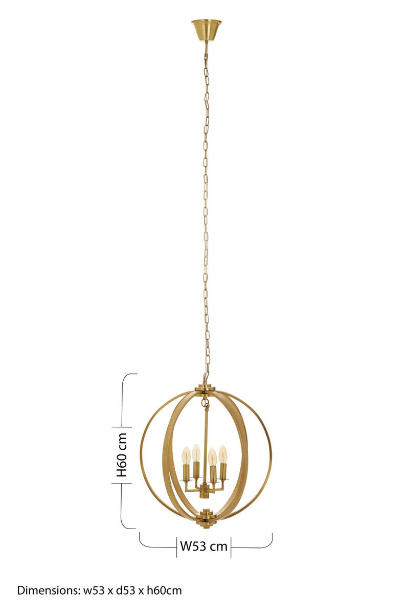 Antique Brass Pendant Light | Censer
