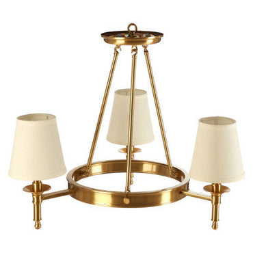 Copper Finish 3 Arm Chandelier | Zina
