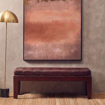 Floor Lamp in Brushed Brass and Marble Base | Murdoch