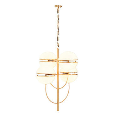 Abira Brushed Brass Finish 4 Ball Pendant Light