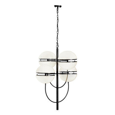Abira Four Ball Matt Black Pendant Light
