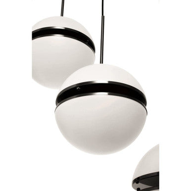 Five Ball Matt Black Pendant Light | Abira