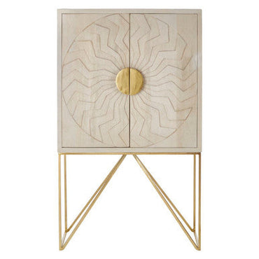 White Wash Mango Wood Cabinet | Sadras