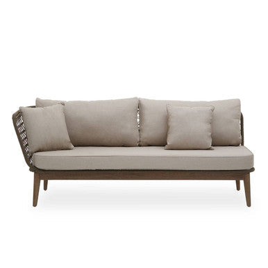 Opus Cream Fabric Woven Rope Chaise Longue With Cushions