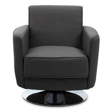 Grey Leather Effect Swivel Chair | Wester