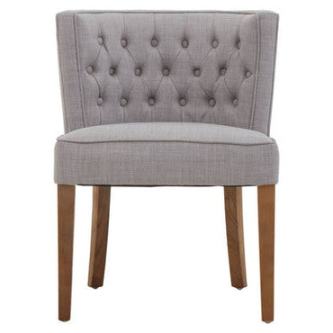Grey Fabric Curved Dining Chair | Parkside