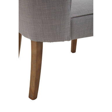 Grey Fabric Curved Dining Chair | Parkside