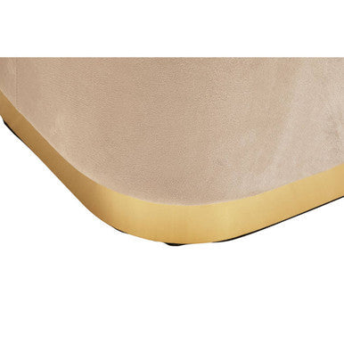 Hartford Mink Velvet Pouffe with Button Tufting