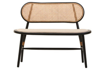 Cebu Natural Cane Bench with Cane Back