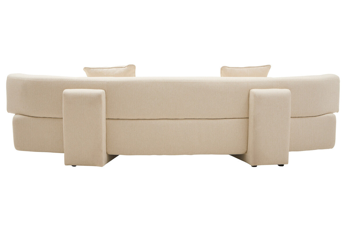 3 Seater Cream Linen Sofa | Ozzano