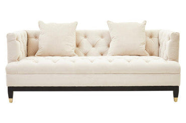2 Seater Ivory Fabric Sofa | Sefira