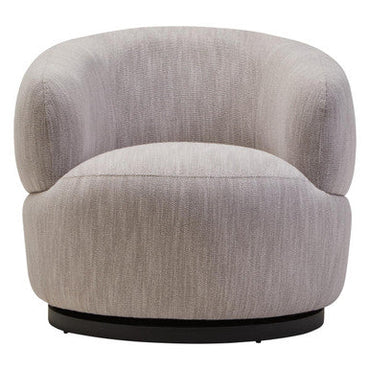 Textured Grey Curved Swivel Chair | Bordo