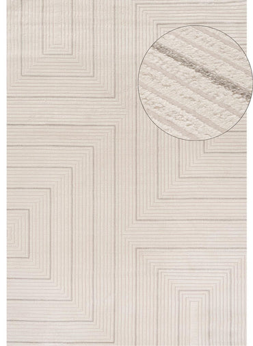 Carmel Cream-Grey Geometric Rug | 6040