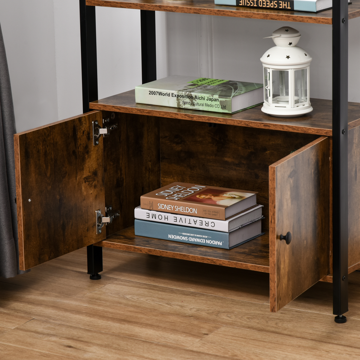 Multifunctional Bookshelf Storage Cabinet Bookcase Shelves & Cupboard