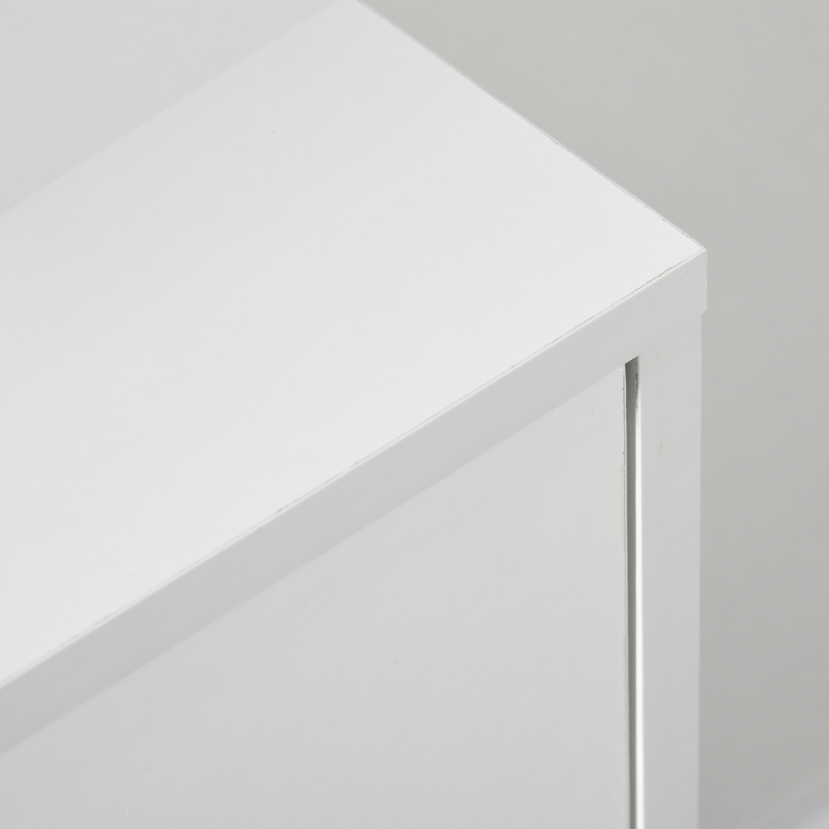 Chest of Drawers 3-Drawer Dresser Storage Organiser with Wood Legs, White