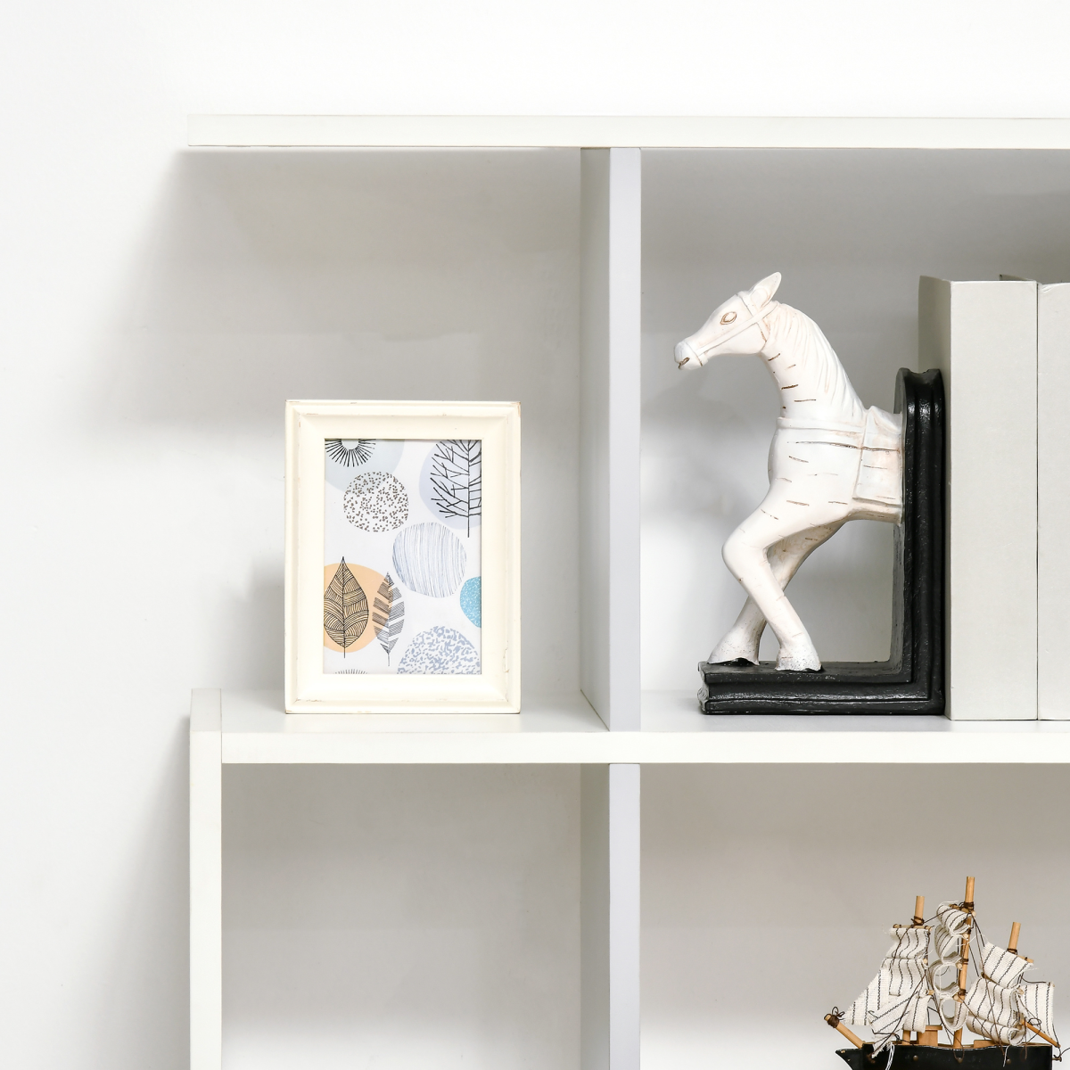 5-Tier Bookshelf, Modern Bookcase with 13 Open Shelves, White