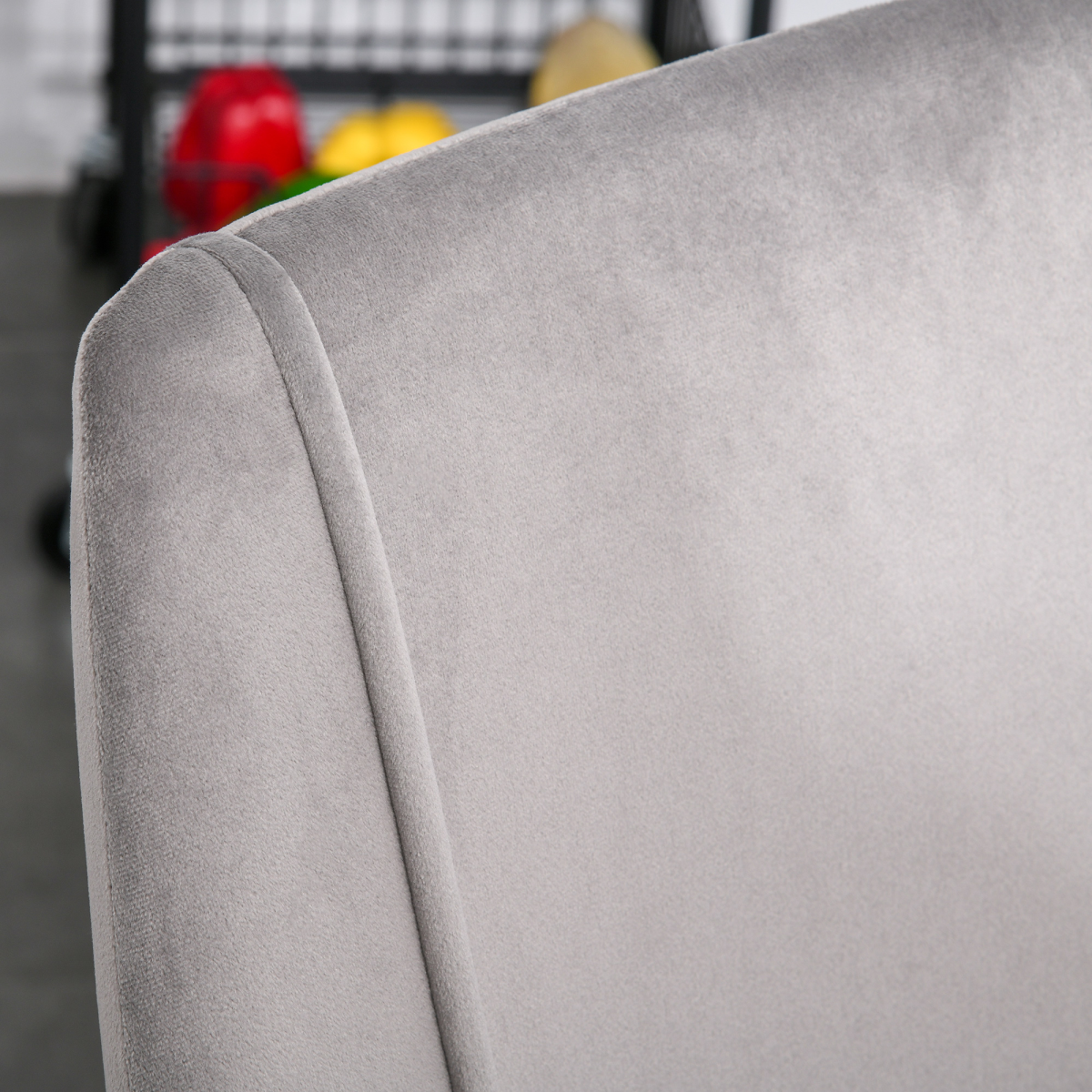 High Back Dining Chairs Velvet-Touch Accent Chairs with Metal Legs