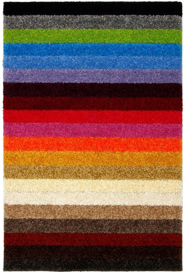 Linea Rainbow Striped Washable Rugs & Runners
