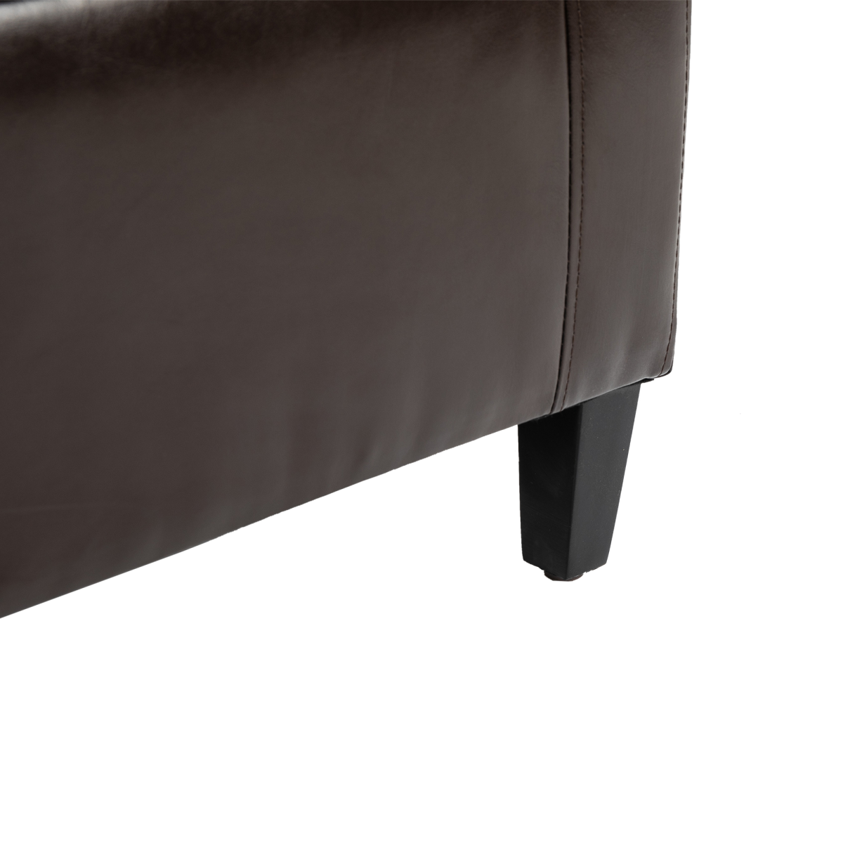 Deluxe PU Leather Storage Ottoman Bench Footrest Stool Large Storage Space