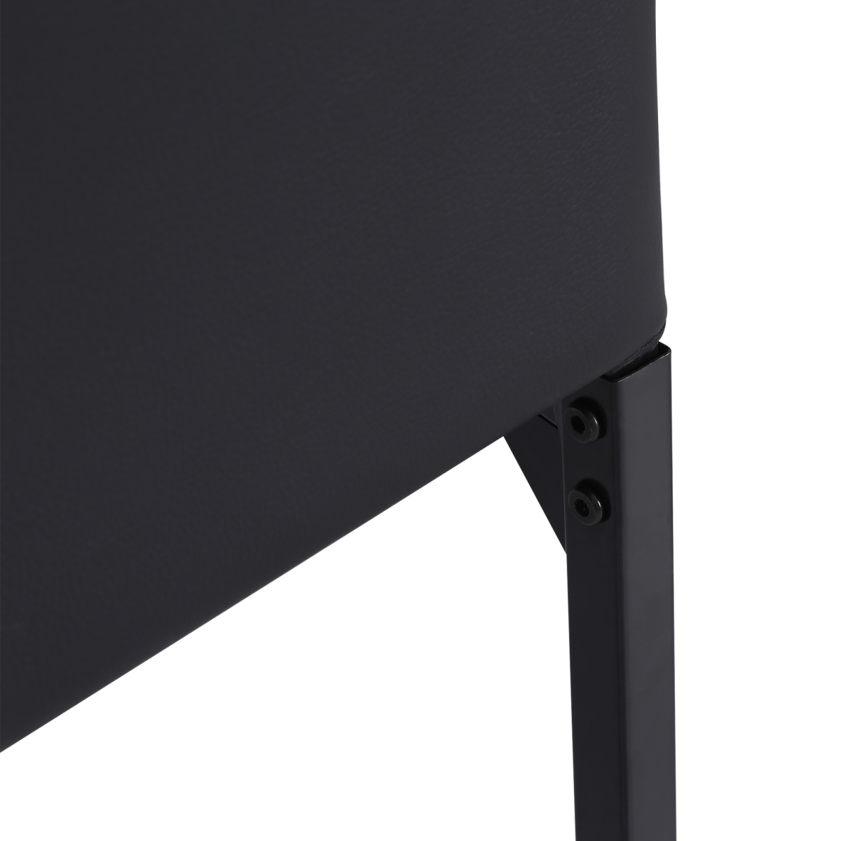 Modern Dining Chairs Faux Leather Accent Chairs for Kitchen, Set of 4, Black