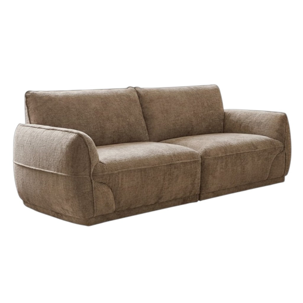Angelo Beige Fabric 3 Seater Sofa