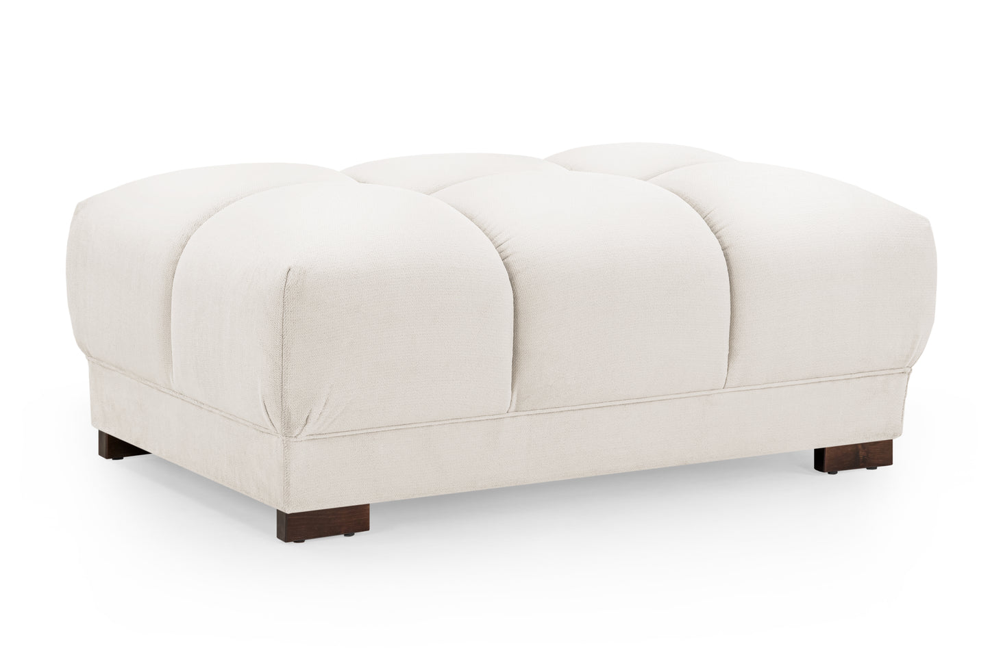 Azzuro Beige Cream Fabric Footstool