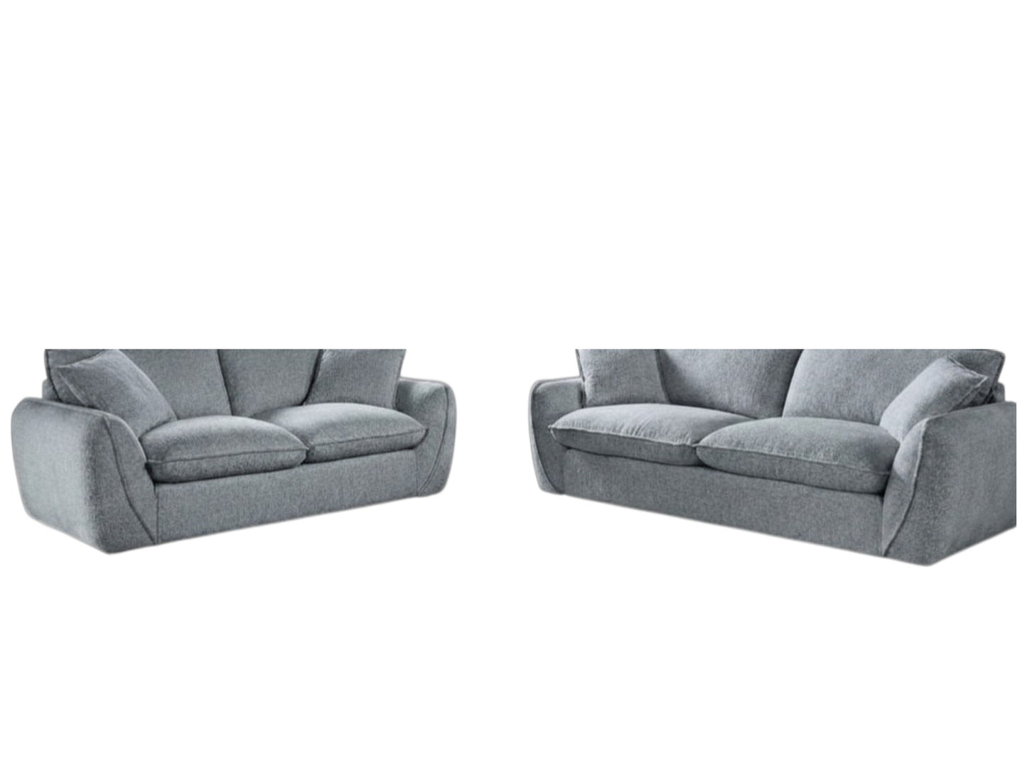Berlin Grey Fabric 3+2 Sofa Suite