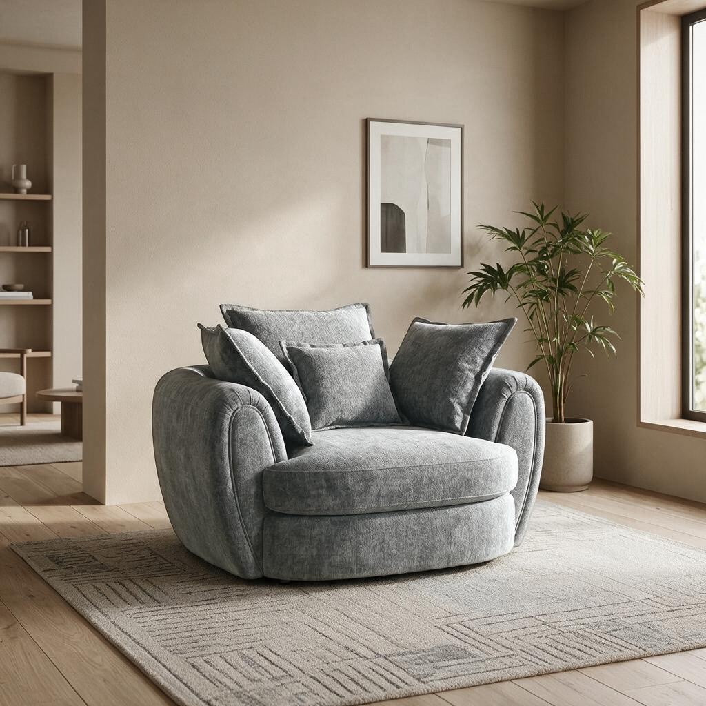 Dorchester Grey Fabric Armchair