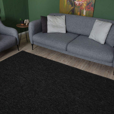 Flex Dark Grey Low Pile Solid Rug
