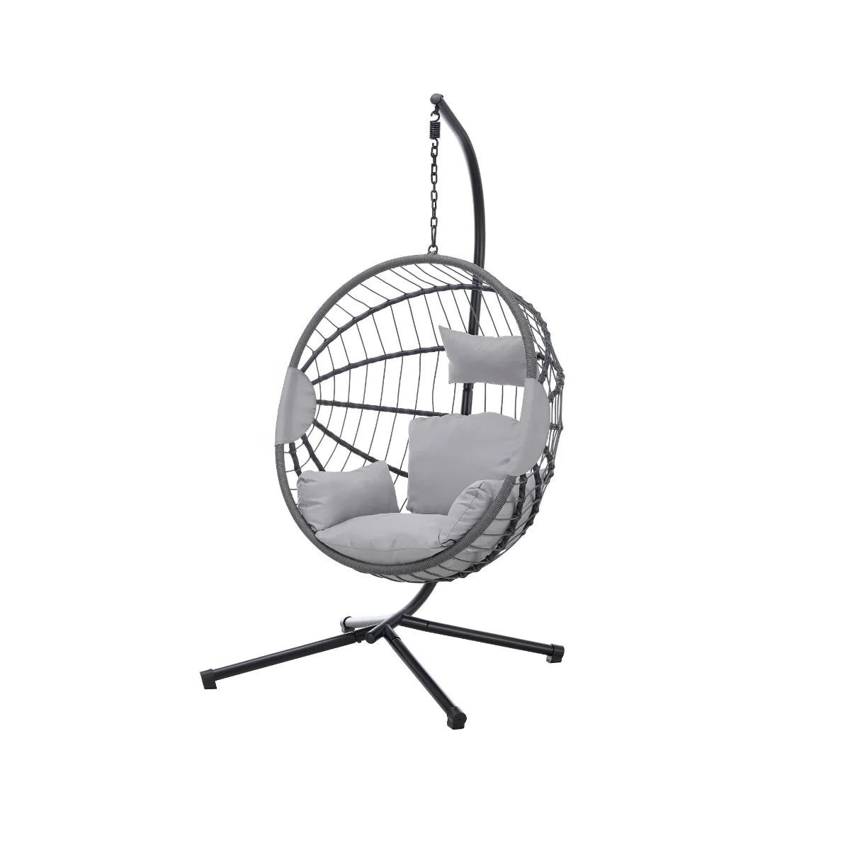 Hanging Egg Chair In Light Grey For Indoor And Outdoor